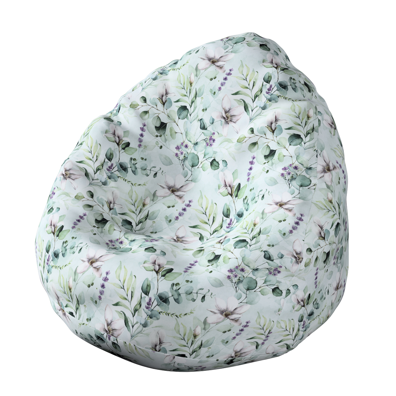 Bezug für Sitzsack, mintgrün-weiß, Bezug für Sitzsack Ø80 x 115 cm, Flowers günstig online kaufen
