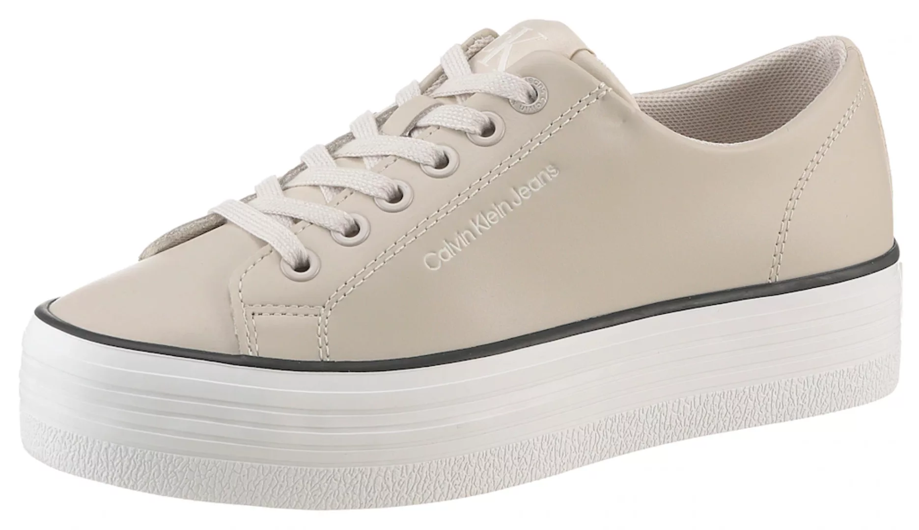 Calvin Klein Jeans Sneaker "BOLD VULC FLATF LOW LTH IN", Halbschuh, Schnürs günstig online kaufen