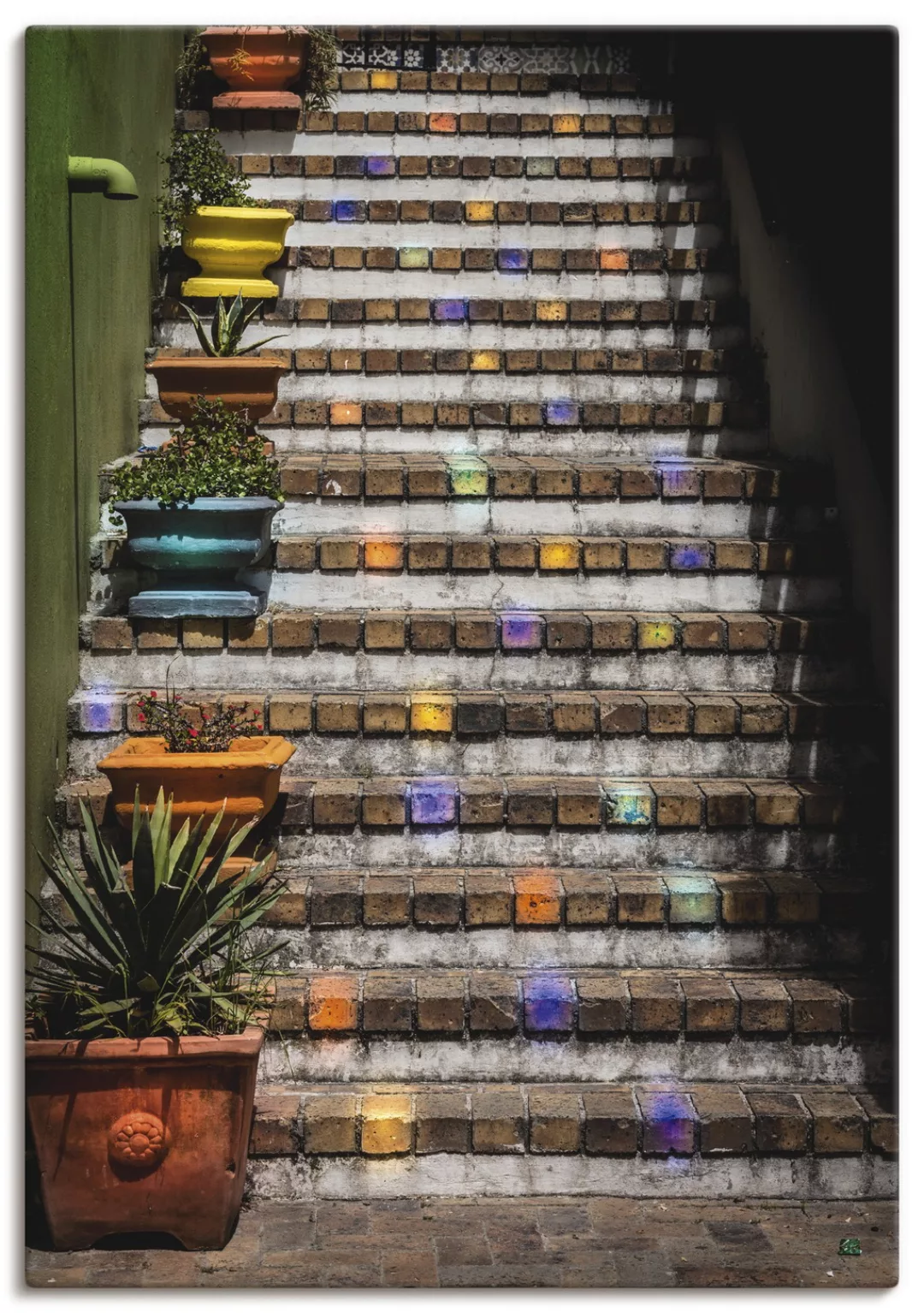 Artland Wandbild »Die Treppe«, Gebäude, (1 St.), als Leinwandbild, Poster, günstig online kaufen