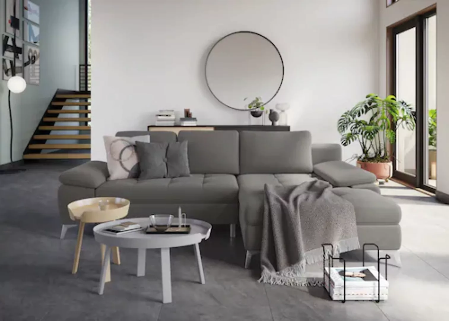 sit&more Ecksofa »Latigo L-Form«, mit Recamiere, wahlweise mit Bettfunktion günstig online kaufen