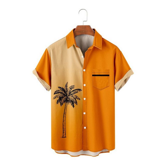 YRIIOMO Hawaiihemd Sommerliches Freizeithemd mit Knöpfen und Taschen, um Ih günstig online kaufen