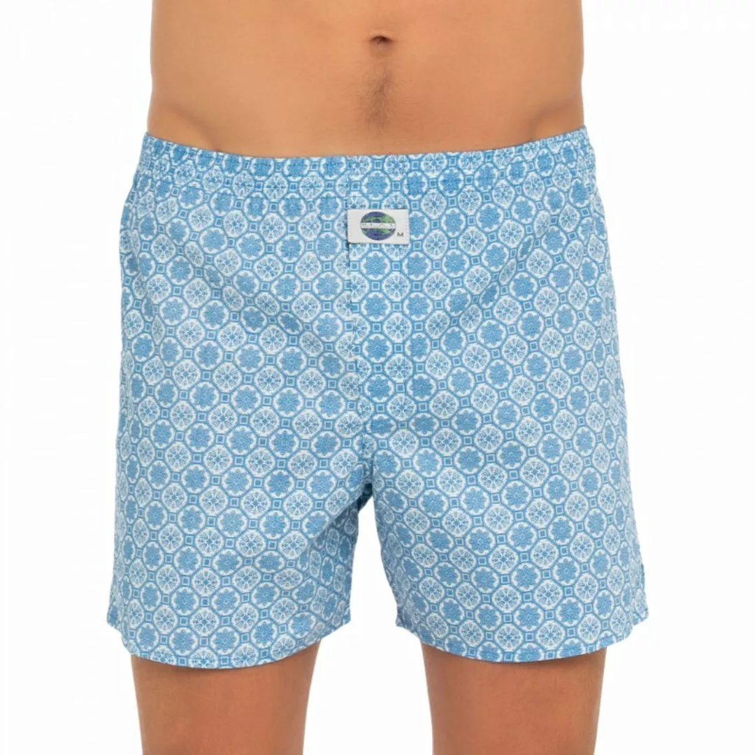 D.E.A.L International Boxershorts Blau & Weiß mit Paisley günstig online kaufen