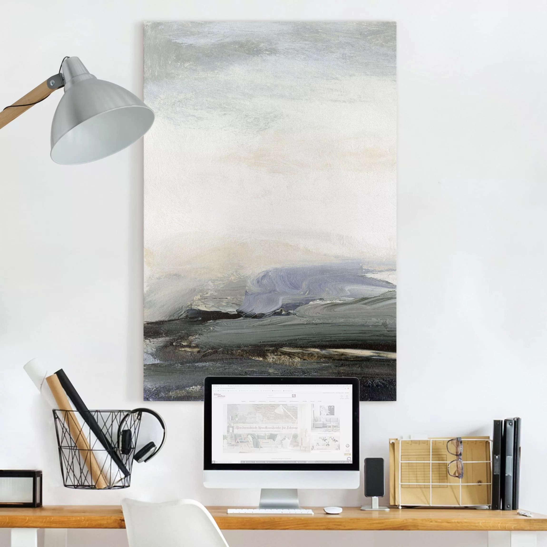 Leinwandbild Abstrakt - Hochformat Horizont bei Tagesanbruch günstig online kaufen