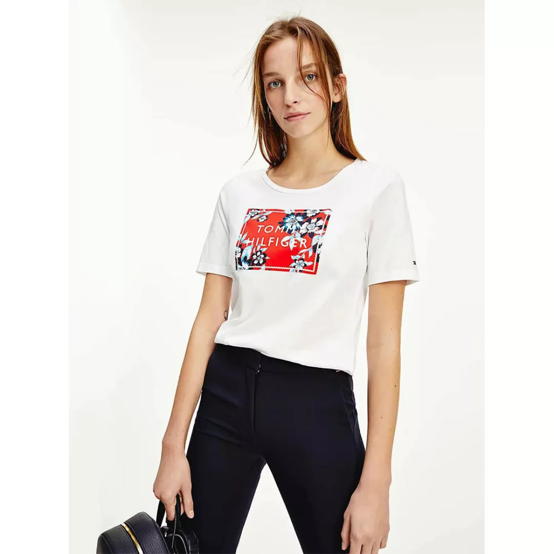 Tommy Hilfiger Logo Box Kurzarm T-shirt XS White günstig online kaufen