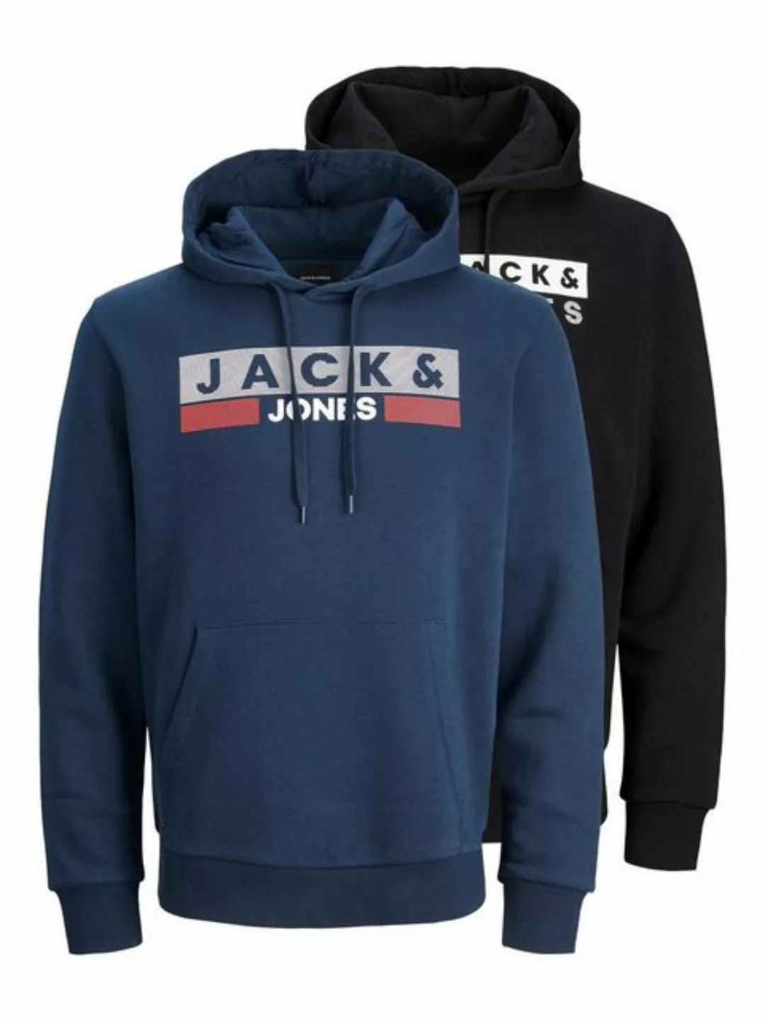 Jack & Jones Herren Hoodie Kapuzenpullover JJECORP LOGO- 2er Pack - Regular günstig online kaufen