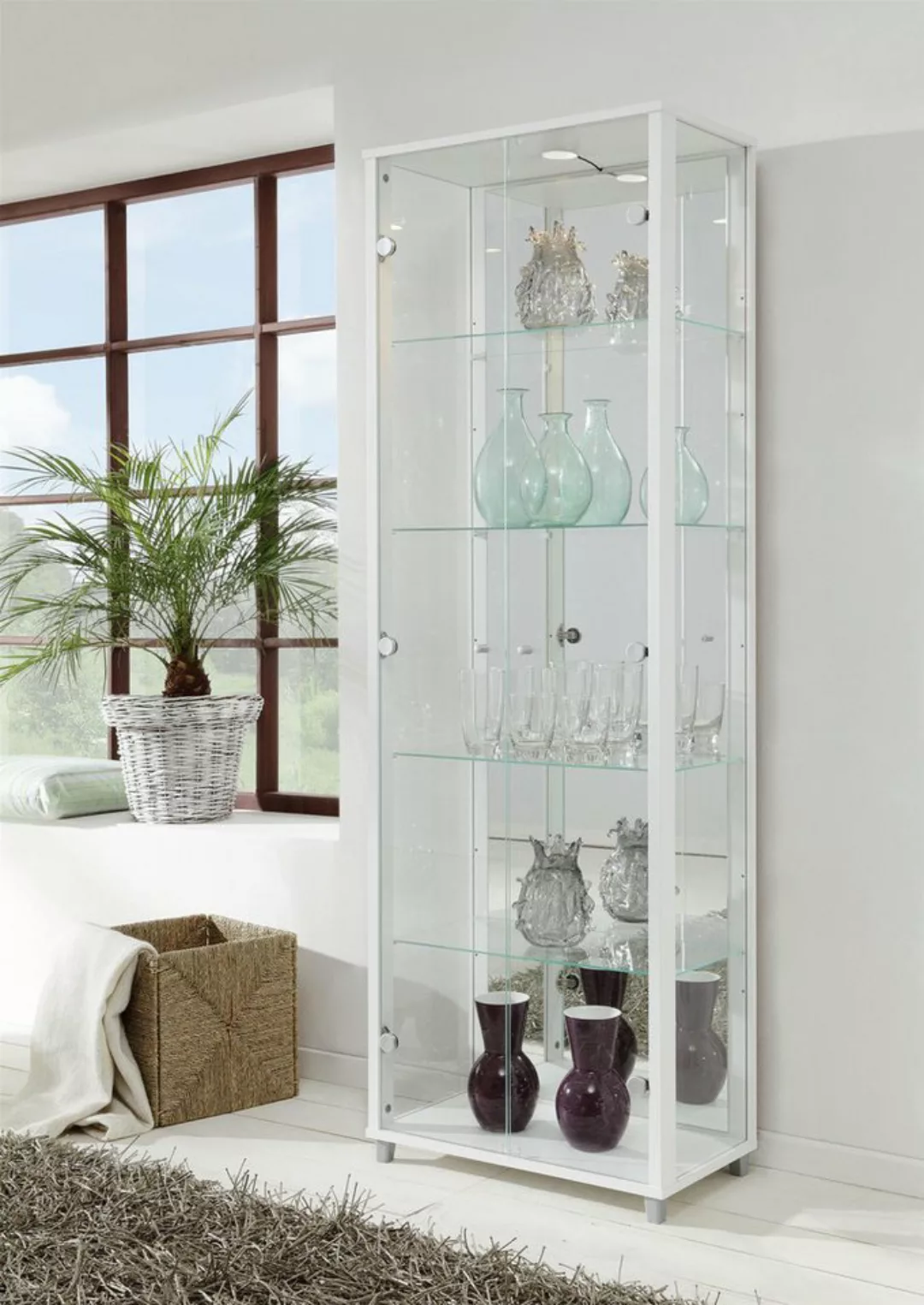 fif möbel Vitrine "OPTIMA", Standvitrine, Vitrinenschrank, Glasvitrine, Sam günstig online kaufen