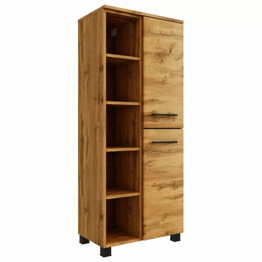 Badezimmerschrank mit Regal MORISSON-03 in Wotan Eiche Nb., hängend und ste günstig online kaufen