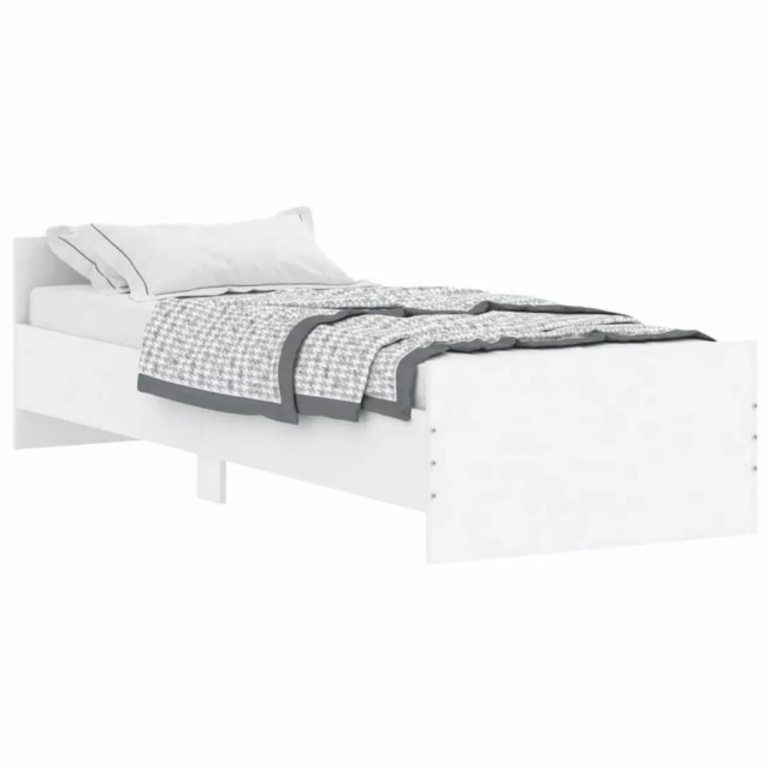 furnicato Bett Bettgestell Weiß 75x190 cm Holzwerkstoff günstig online kaufen