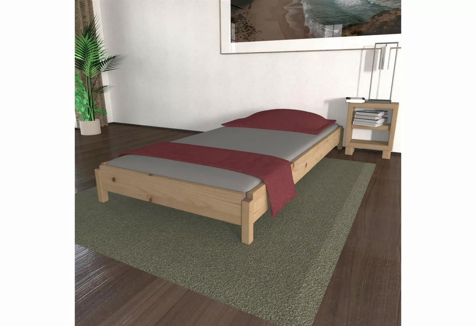 TUGA-Holztech Massivholzbett TUGA-Holztech Stapelbett Horst 70 cm x 140 cm günstig online kaufen