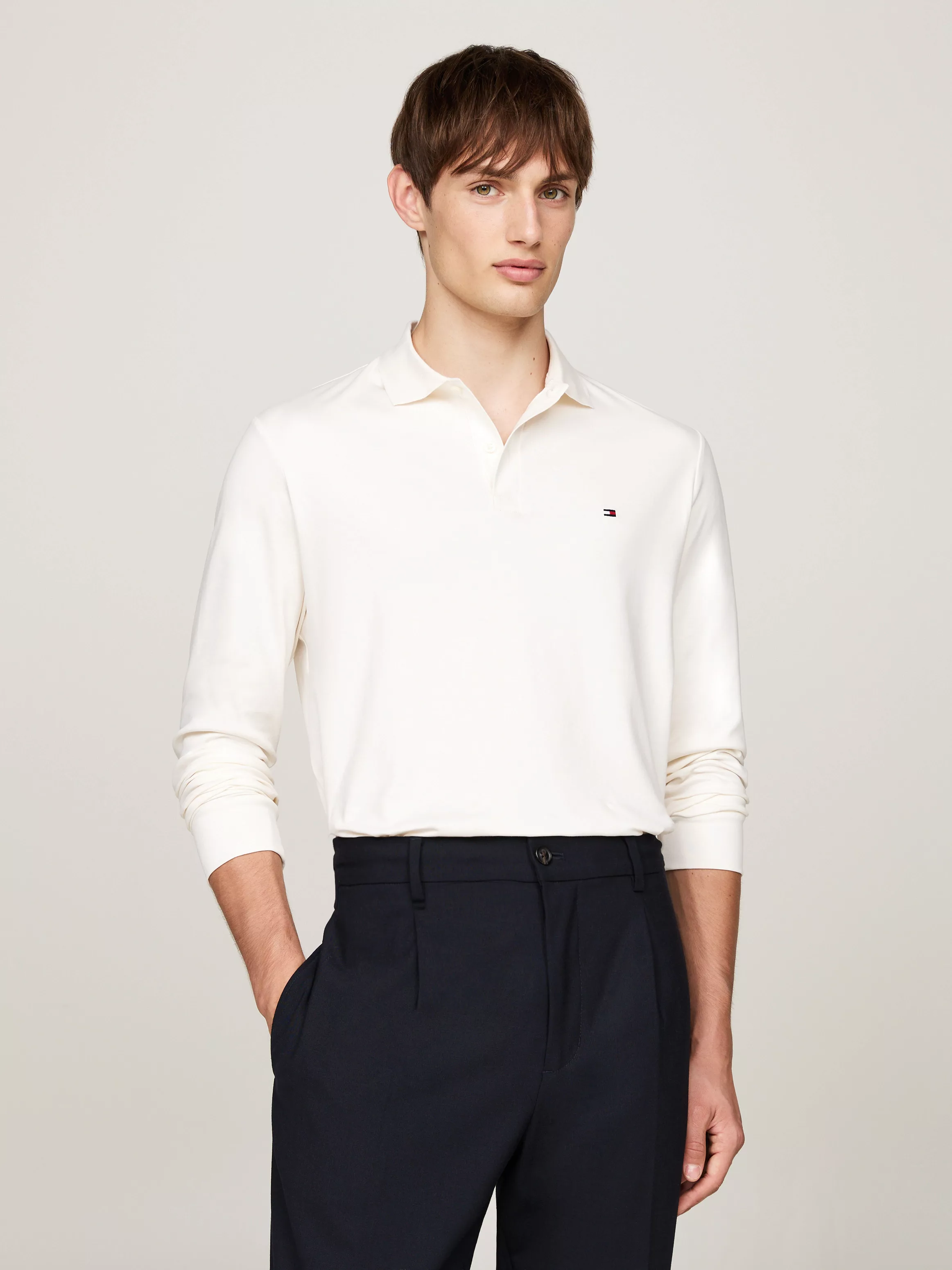 Tommy Hilfiger Langarm-Poloshirt "L/S LIQUID COTTON REG POLO" günstig online kaufen