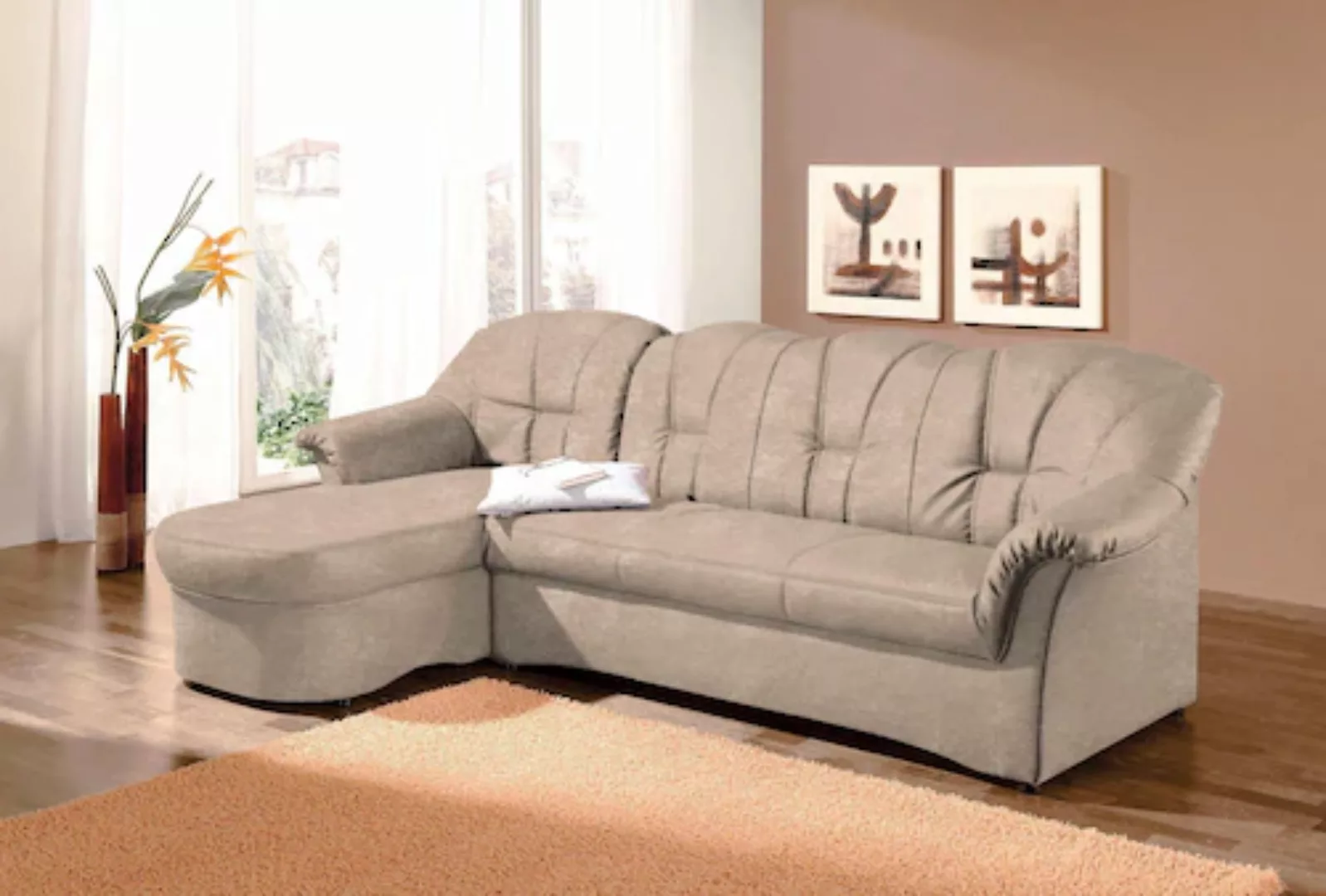 DOMO collection Ecksofa Papenburg L-Form, in großer Farbvielfalt, wahlweise günstig online kaufen