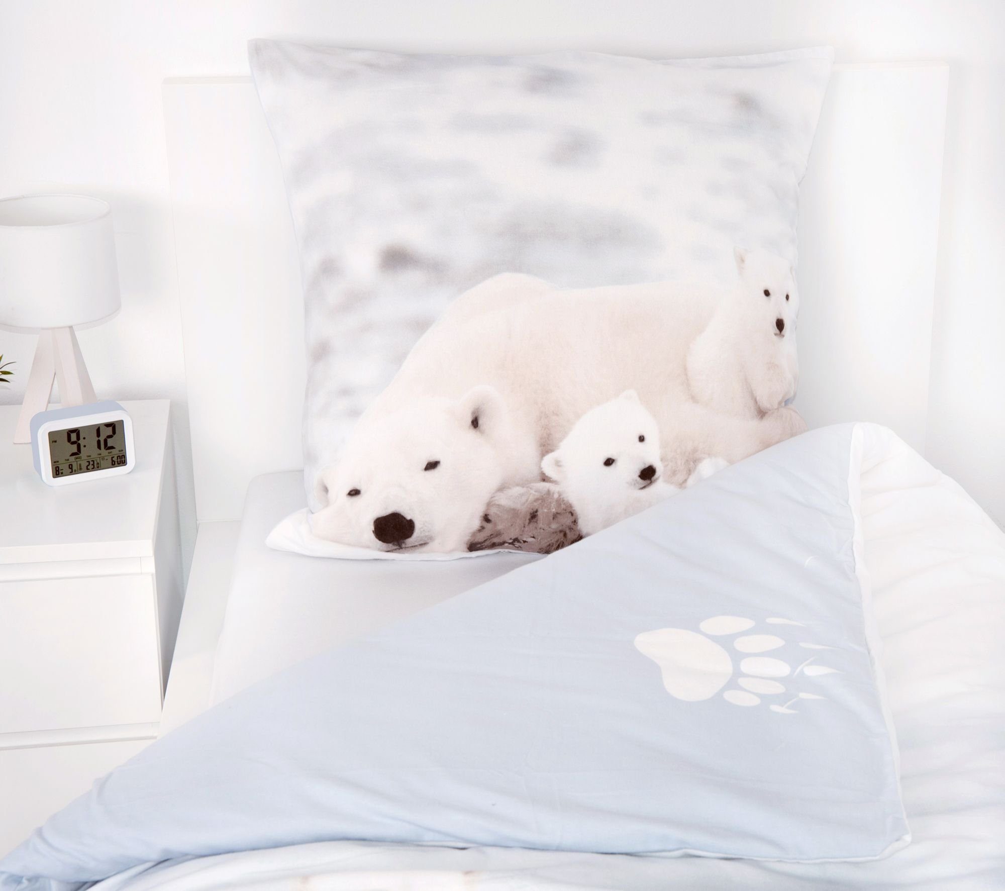Herding Kinderbettwäsche Bettwäsche Set mit Eisbär günstig online kaufen