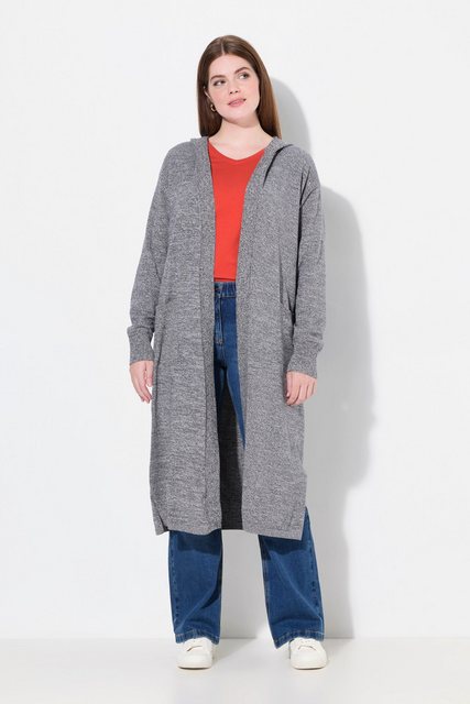 Ulla Popken Strickjacke Long-Strickjacke Kapuze Taschen Biobaumwolle günstig online kaufen