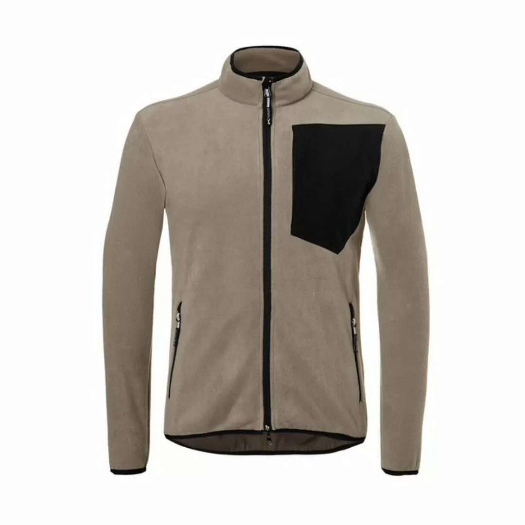 Kübler Fleecejacke Kübler Fleecejacke sandbraun/schwarz günstig online kaufen