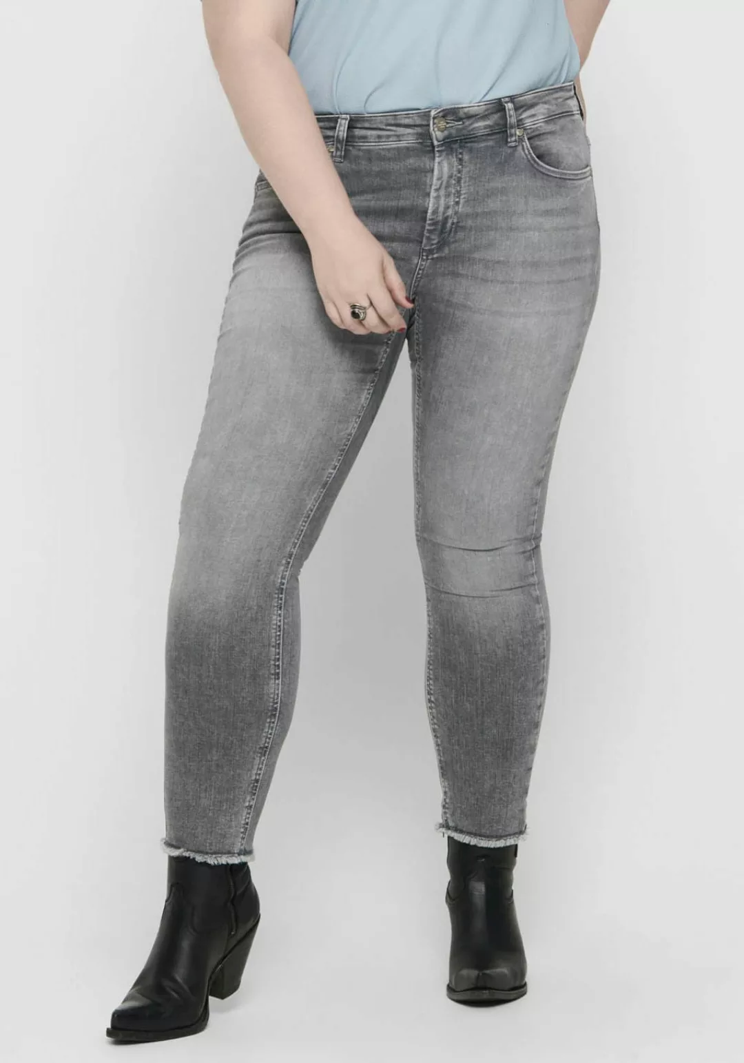 Only Willy Life Regular Skinny Ankle Raw Jeans 52 Dark Blue Denim günstig online kaufen