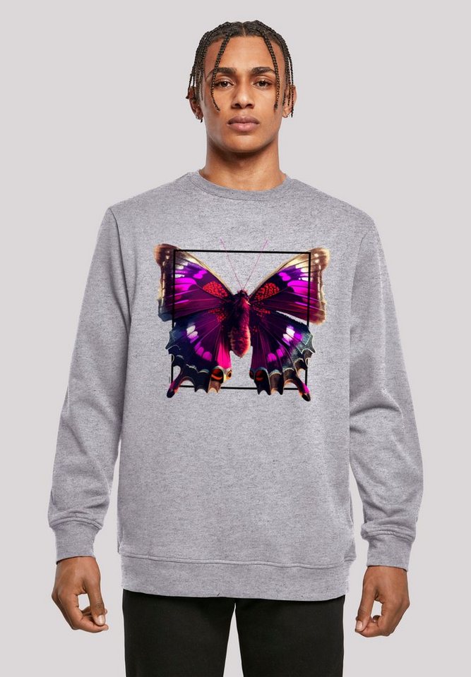 F4NT4STIC Kapuzenpullover Pink Schmetterling CREWNECK Print günstig online kaufen