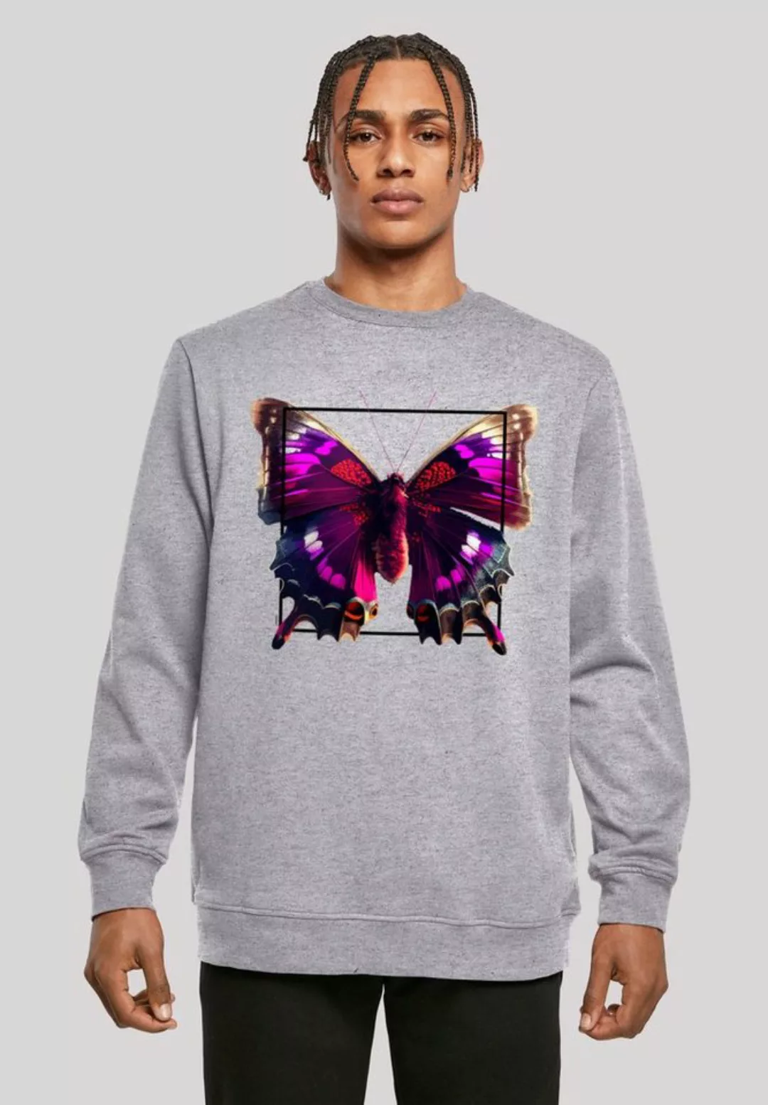 F4NT4STIC Kapuzenpullover "Pink Schmetterling CREWNECK", Print günstig online kaufen