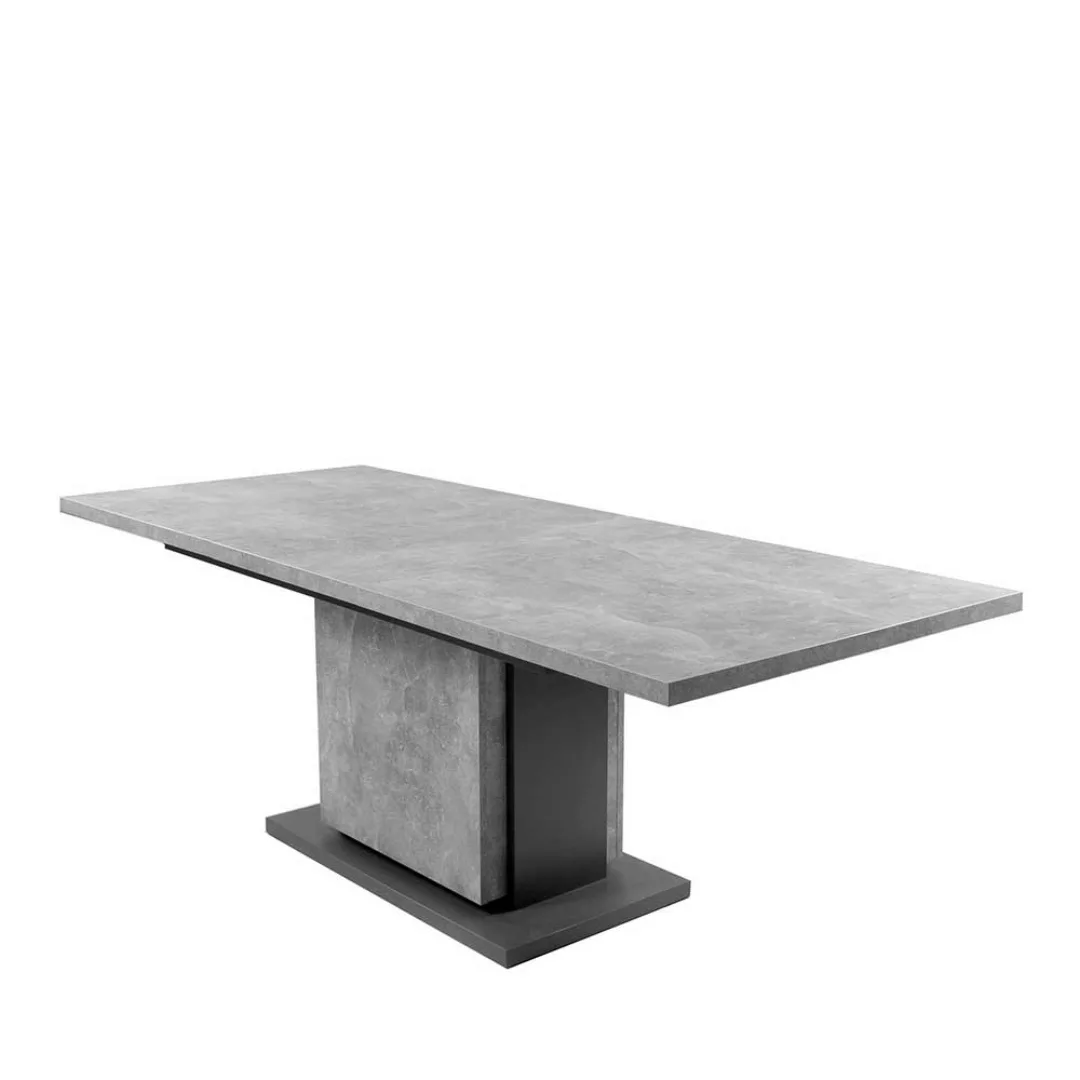 Küchen Tisch Beton Optik im Industry und Loft Stil einer Einlegeplatte günstig online kaufen