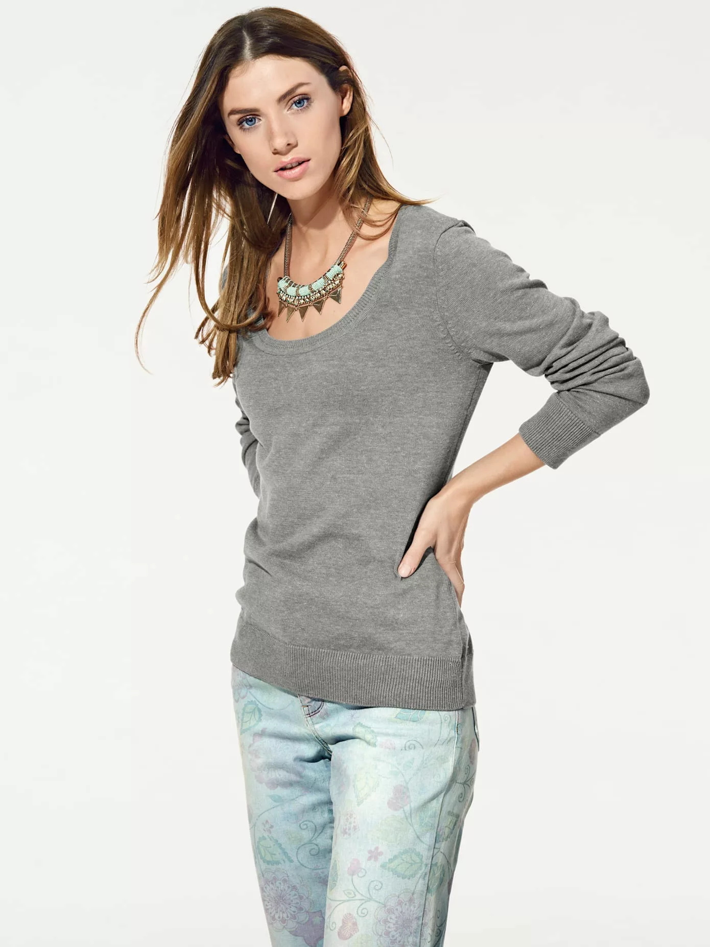 LINEA TESINI by heine Rundhalspullover "Rundhals-Pullover" günstig online kaufen