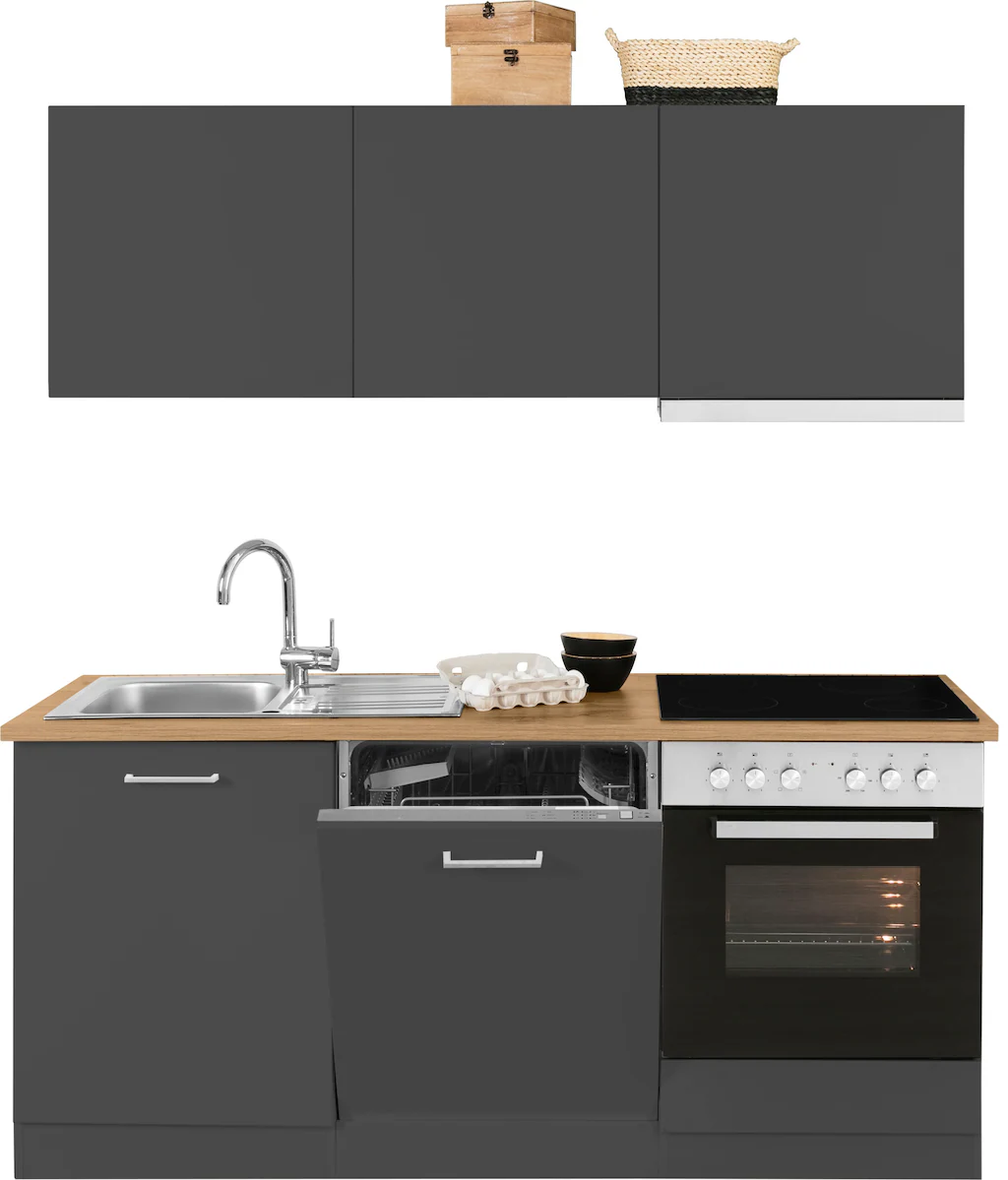 HELD MÖBEL Küchenzeile "Kehl", mit E-Geräten, Breite 180 cm, inkl. Geschirr günstig online kaufen