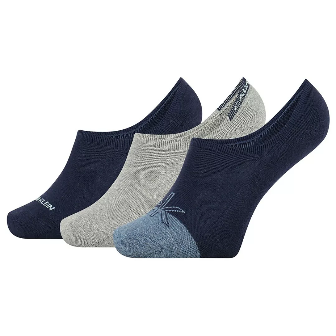 Calvin Klein Iconic Logo Liner Steef Socken 3 Paare EU 40-46 Navy Combo günstig online kaufen