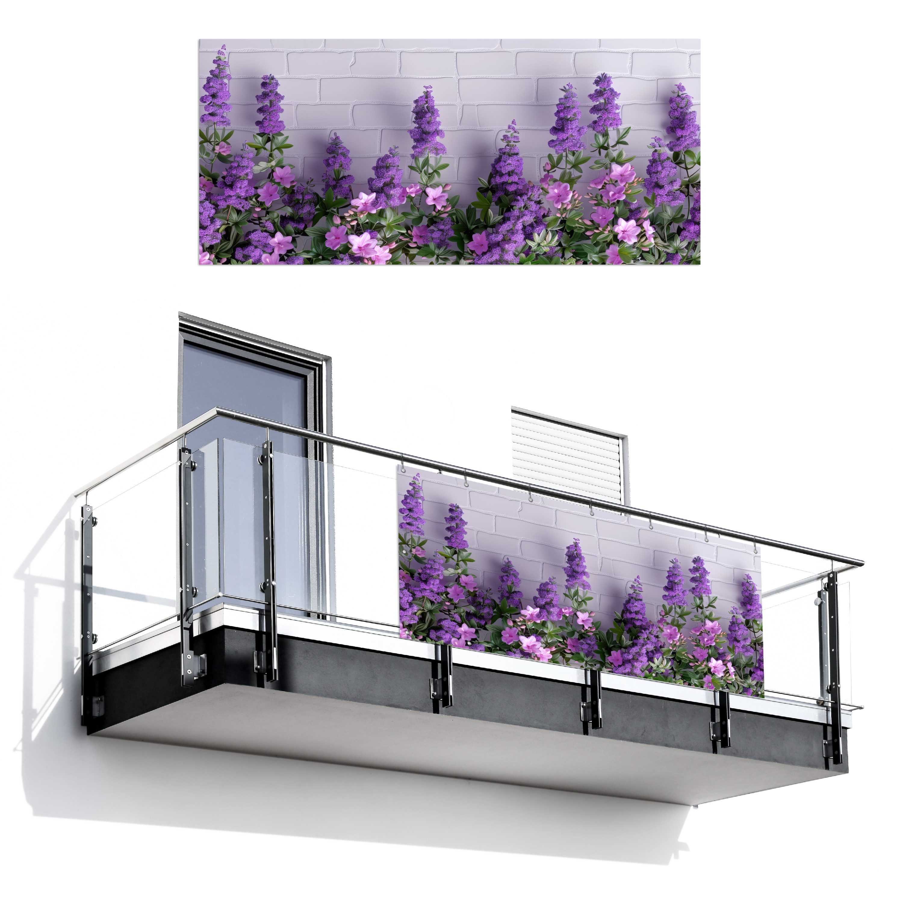 MuchoWow Balkonsichtschutz Blumen - Pflanzen - günstig online kaufen