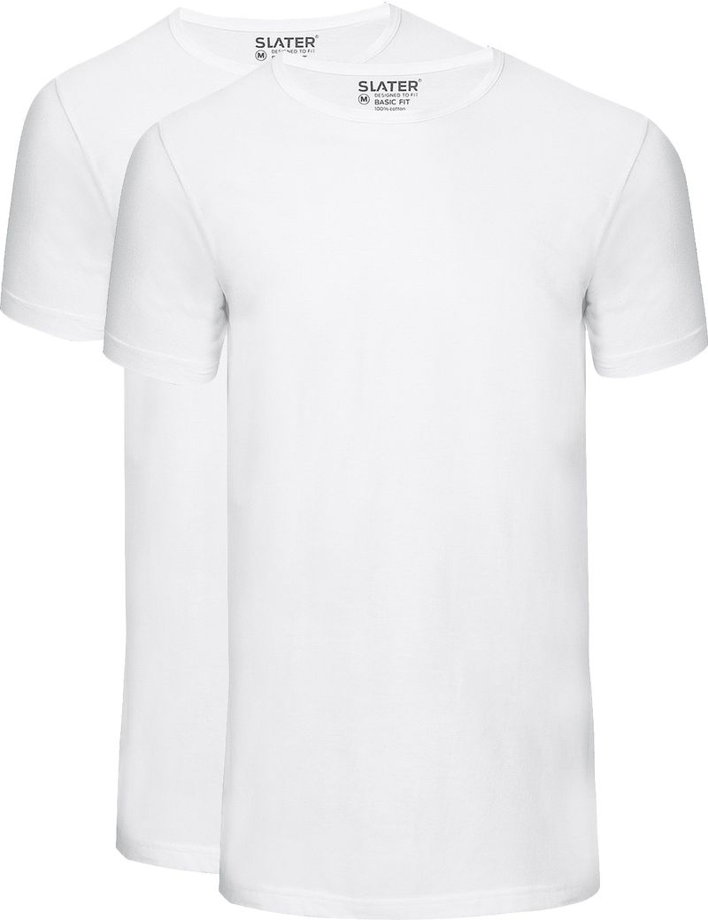 Slater 2er-Pack Basic Fit T-shirt Weiß - Größe S günstig online kaufen