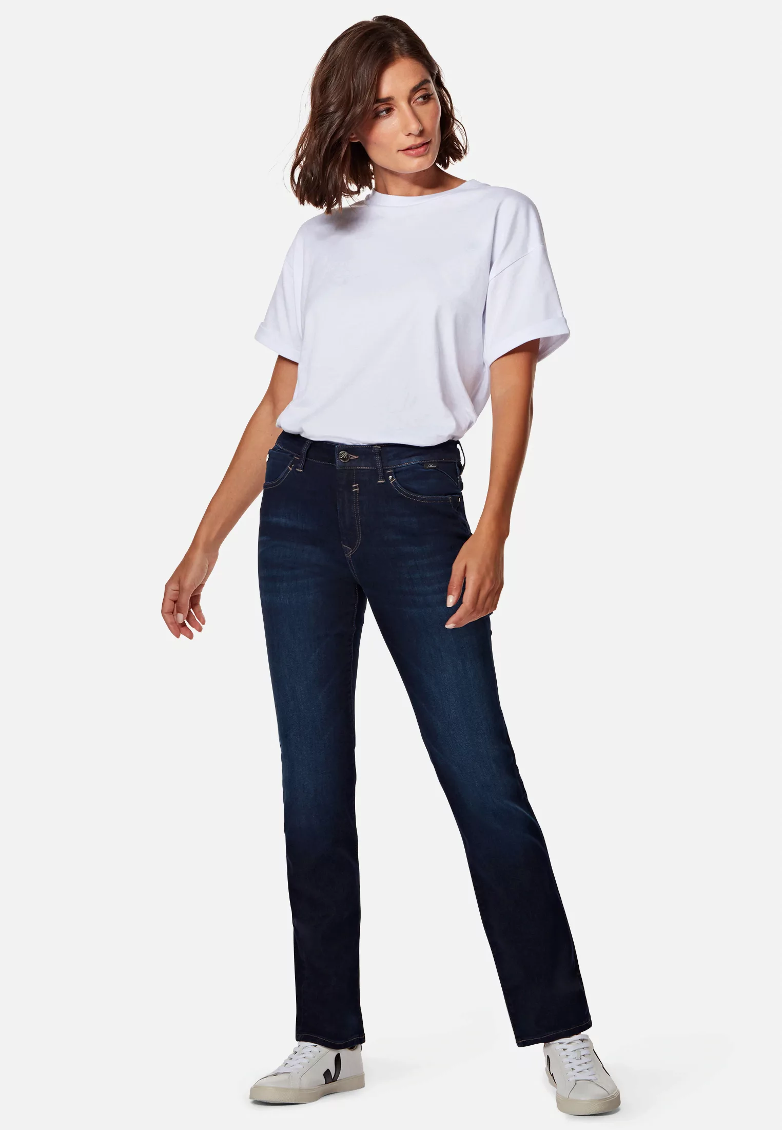 Mavi Damen Jeans Kendra - Straight Fit - Blau - Deep Uptown Str günstig online kaufen