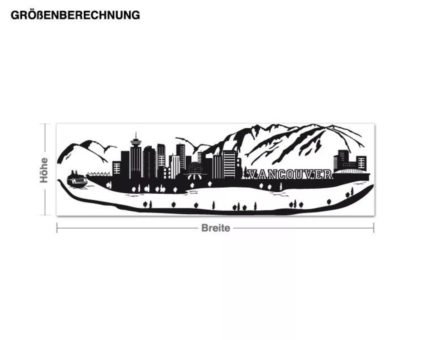 Wandtattoo Architektur & Skyline Vancouver günstig online kaufen