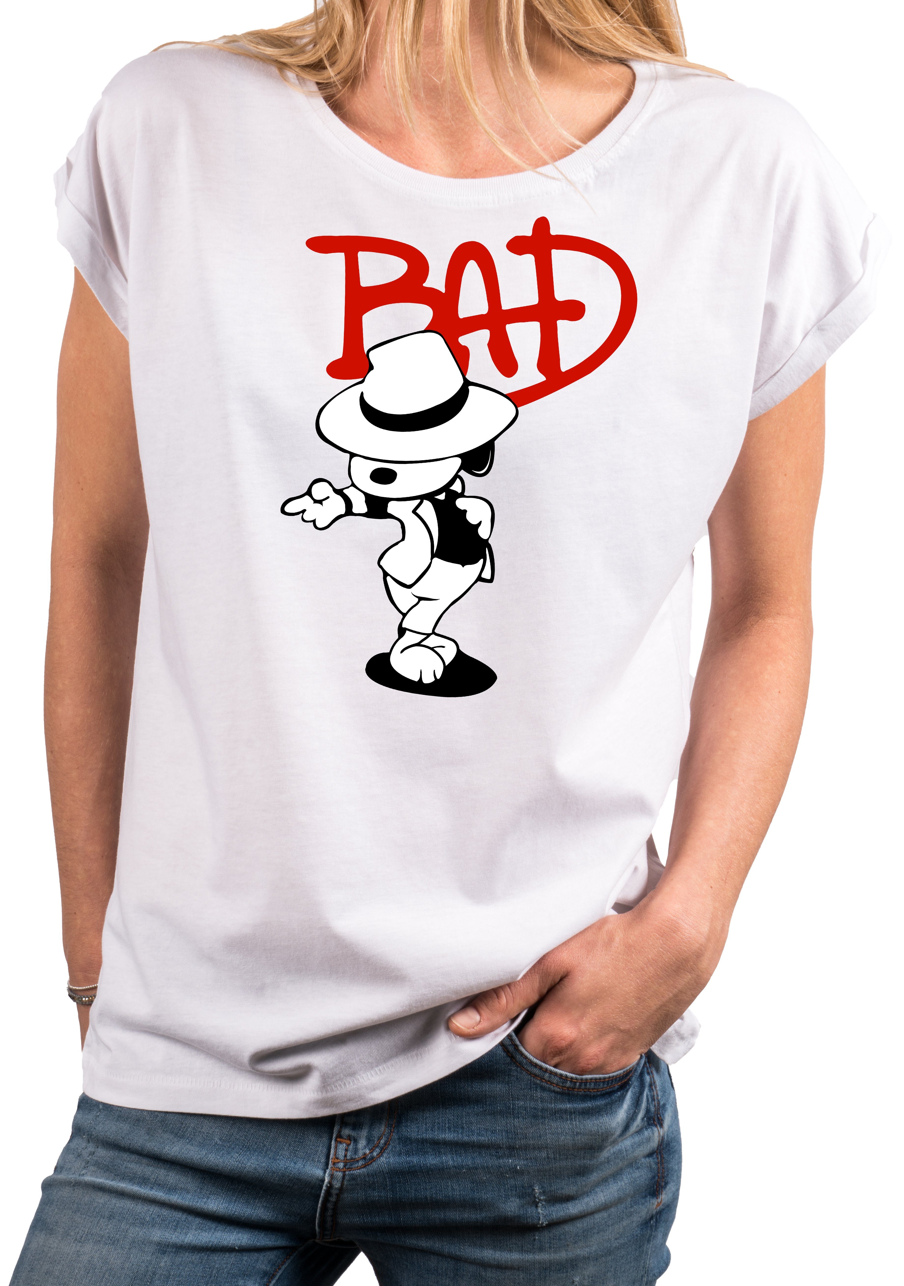 MAKAYA T-Shirt Damen Hundemotiv Bad Dog günstig online kaufen