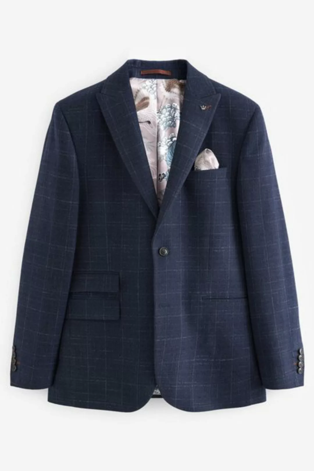 Next Baukastensakko Anzug mit Strukturkaro im Tailored Fit: Sakko (1-tlg) günstig online kaufen