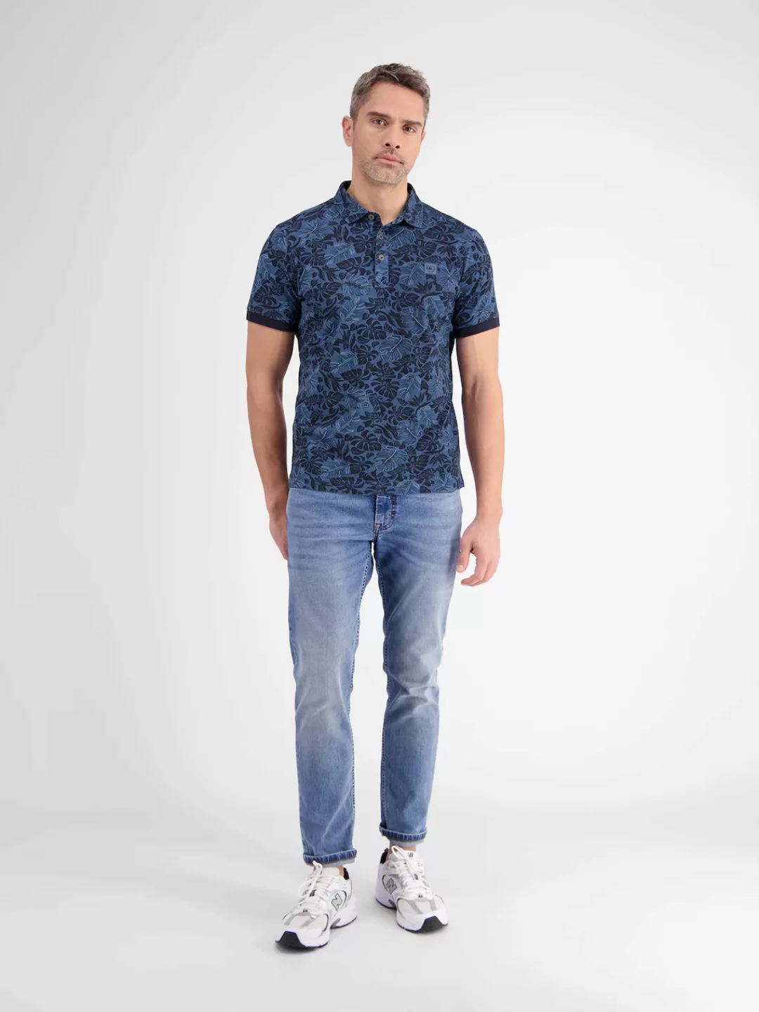 LERROS Poloshirt "LERROS Herren Poloshirt, floral bedruckt" günstig online kaufen