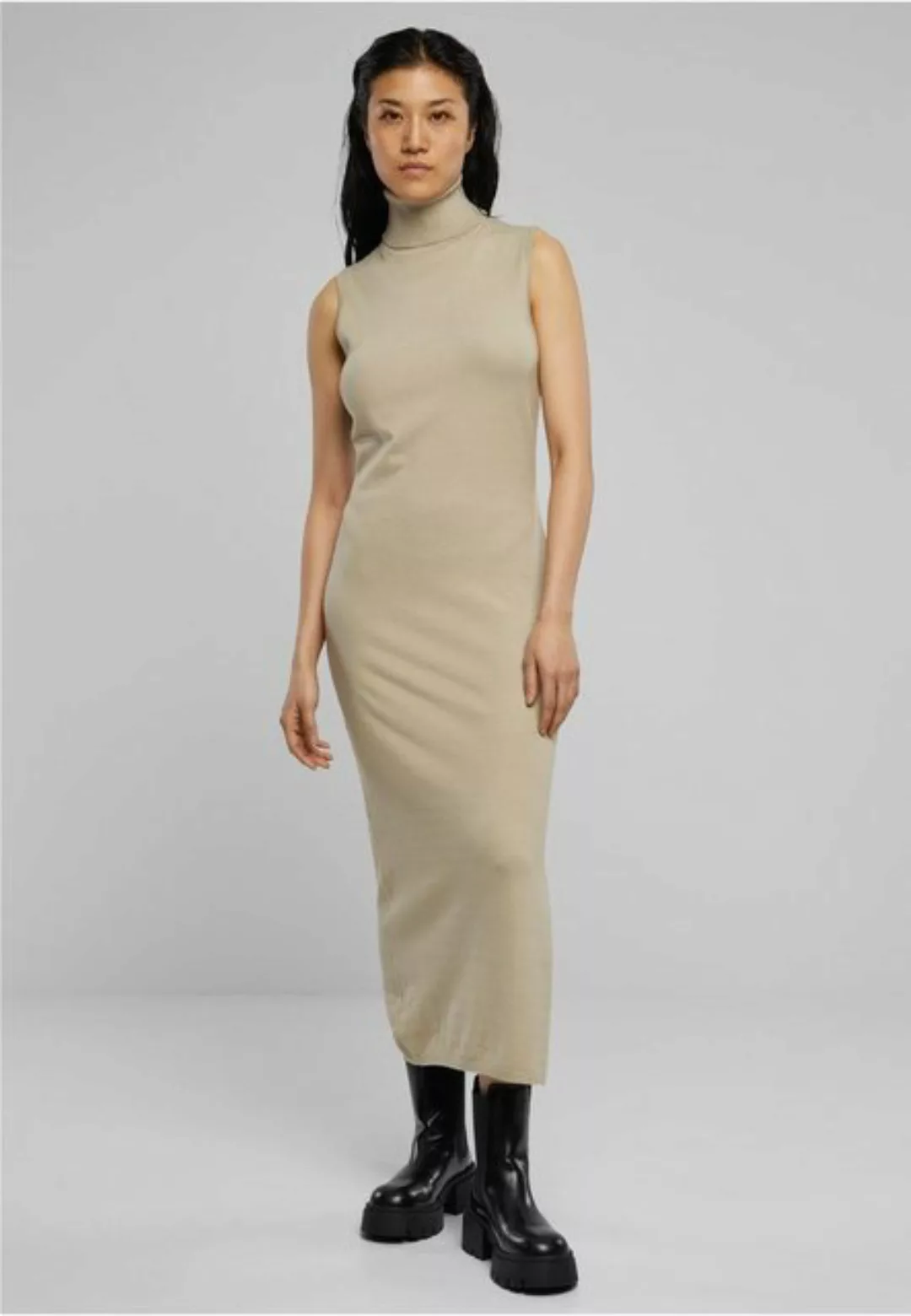 URBAN CLASSICS Sommerkleid Ladies Knitted Eco Viscose Turtleneck Dress günstig online kaufen