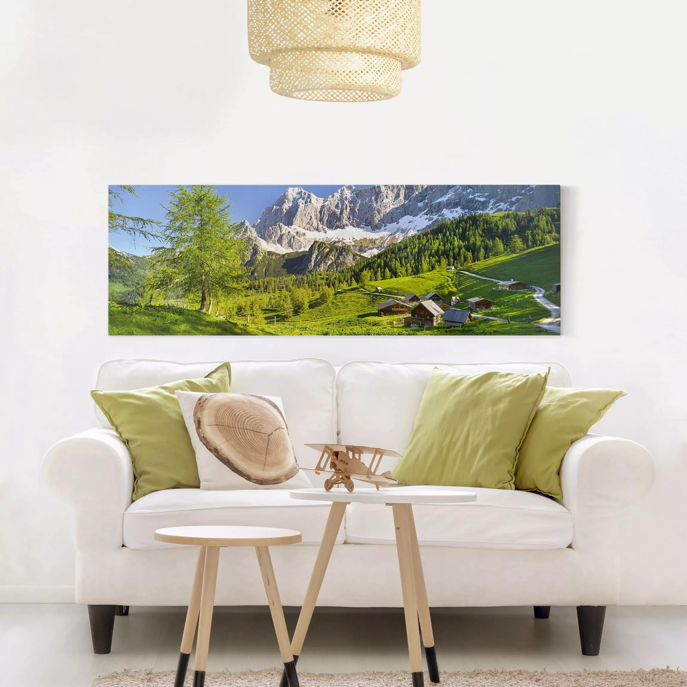 Leinwandbild Berg - Panorama Steiermark Almwiese günstig online kaufen