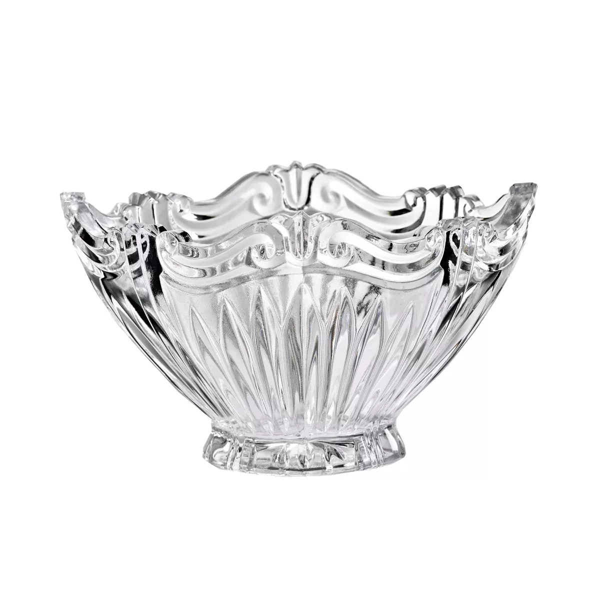 Glasschale Schüssel Servierschale oval klares Bleikristall19cm günstig online kaufen