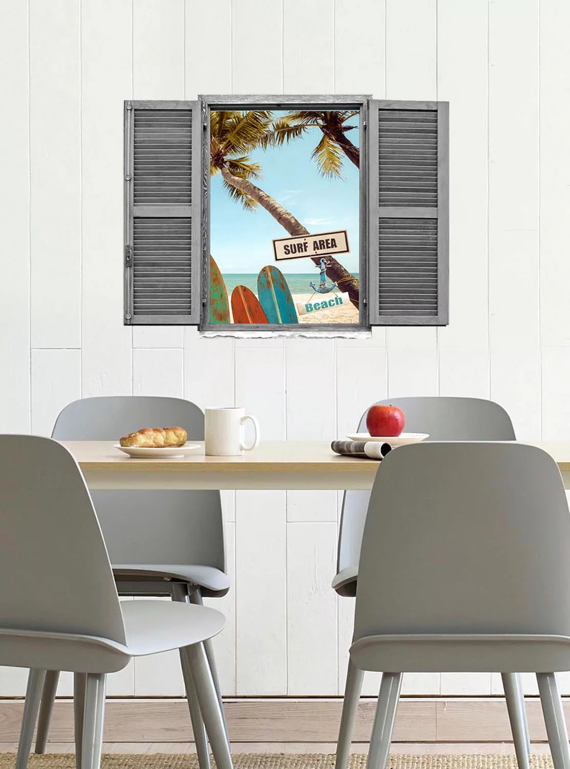 queence Wandtattoo "Surf Beach", (1 St.), Wandsticker, Wandbild, selbstkleb günstig online kaufen