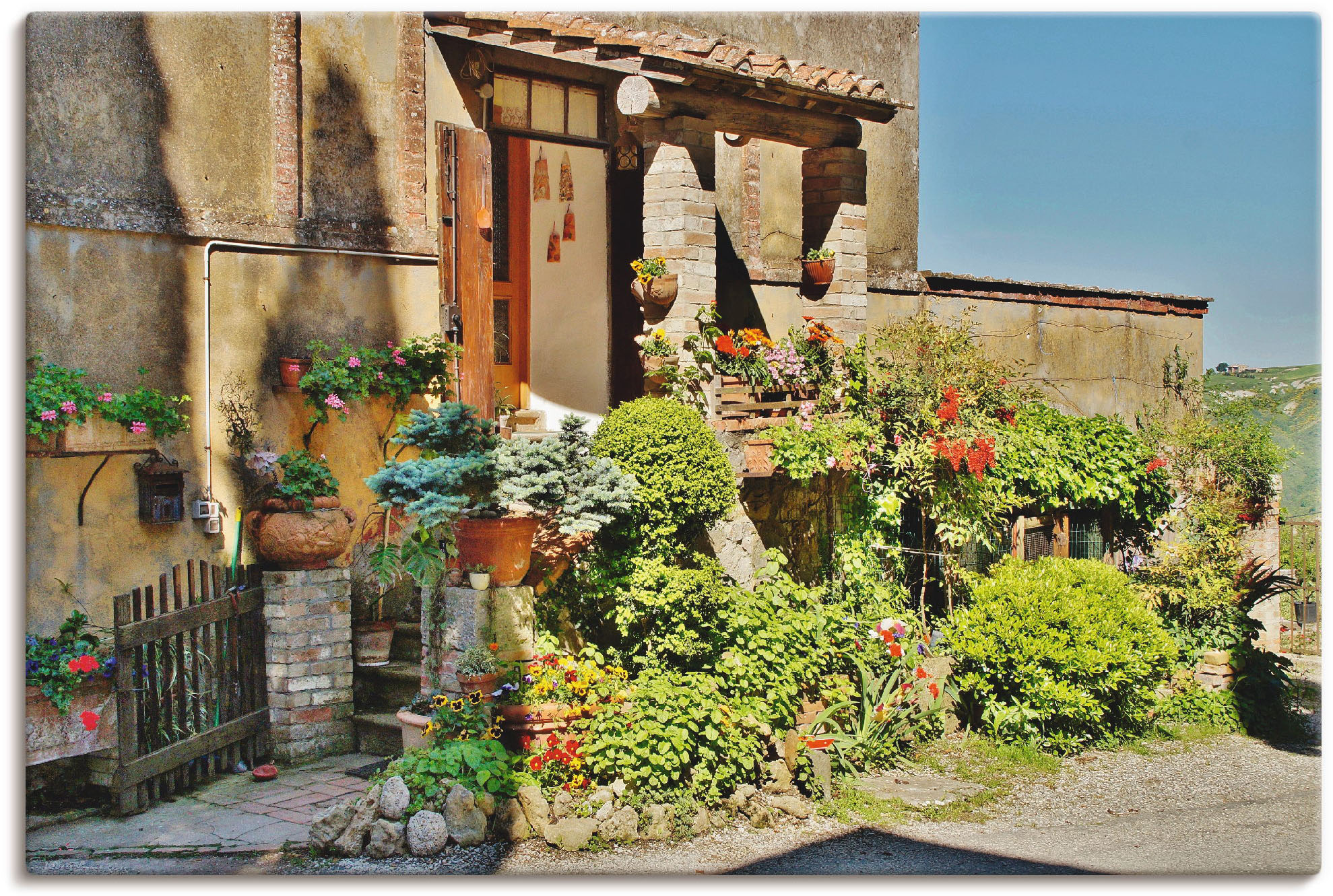 Artland Wandbild »Kleines Paradies in der Toskana«, Gebäude, (1 St.), als L günstig online kaufen
