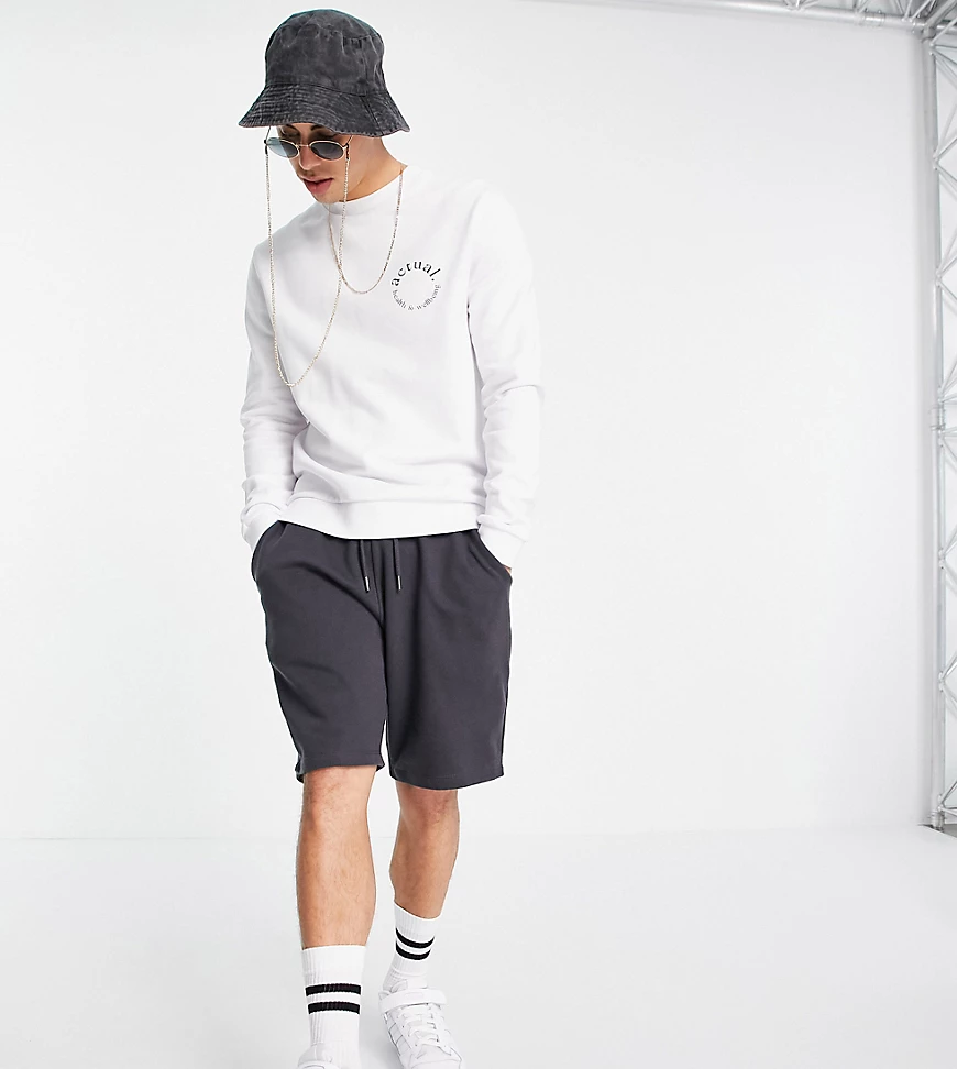 ASOS – Actual Athleisure – Sweatshirt in Weiß mit „Health & Wellbeing“-Logo günstig online kaufen