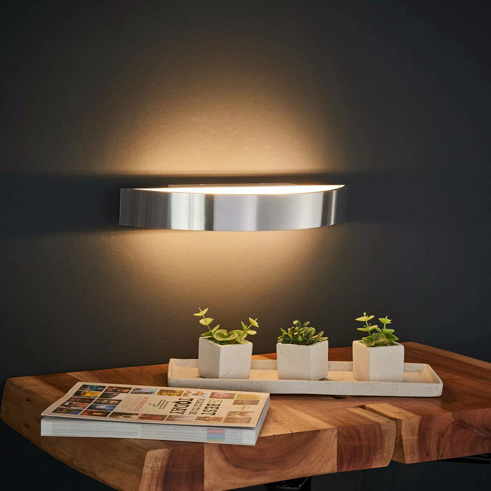 Helestra Yona LED-Wandlampe, aluminium, 37,5 cm günstig online kaufen