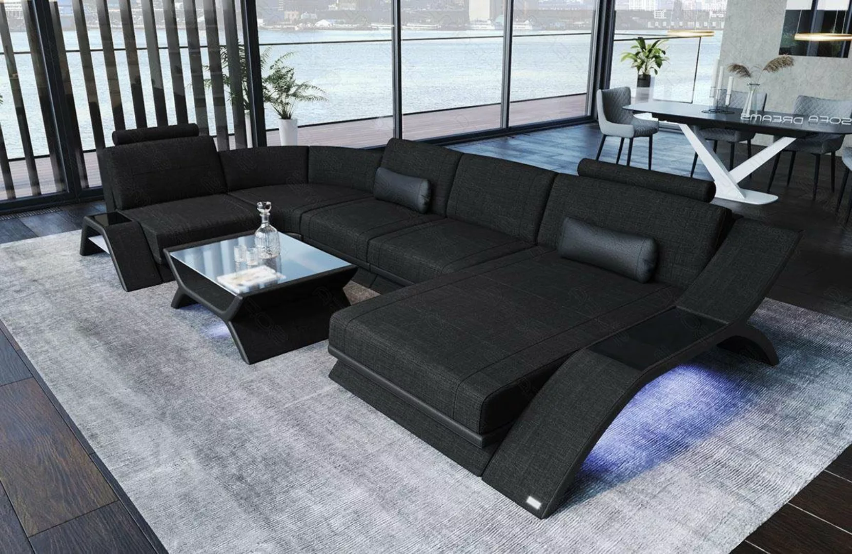 Sofa Dreams Wohnlandschaft Polstersofa Couch Stoffsofa Calabria U Form Stof günstig online kaufen