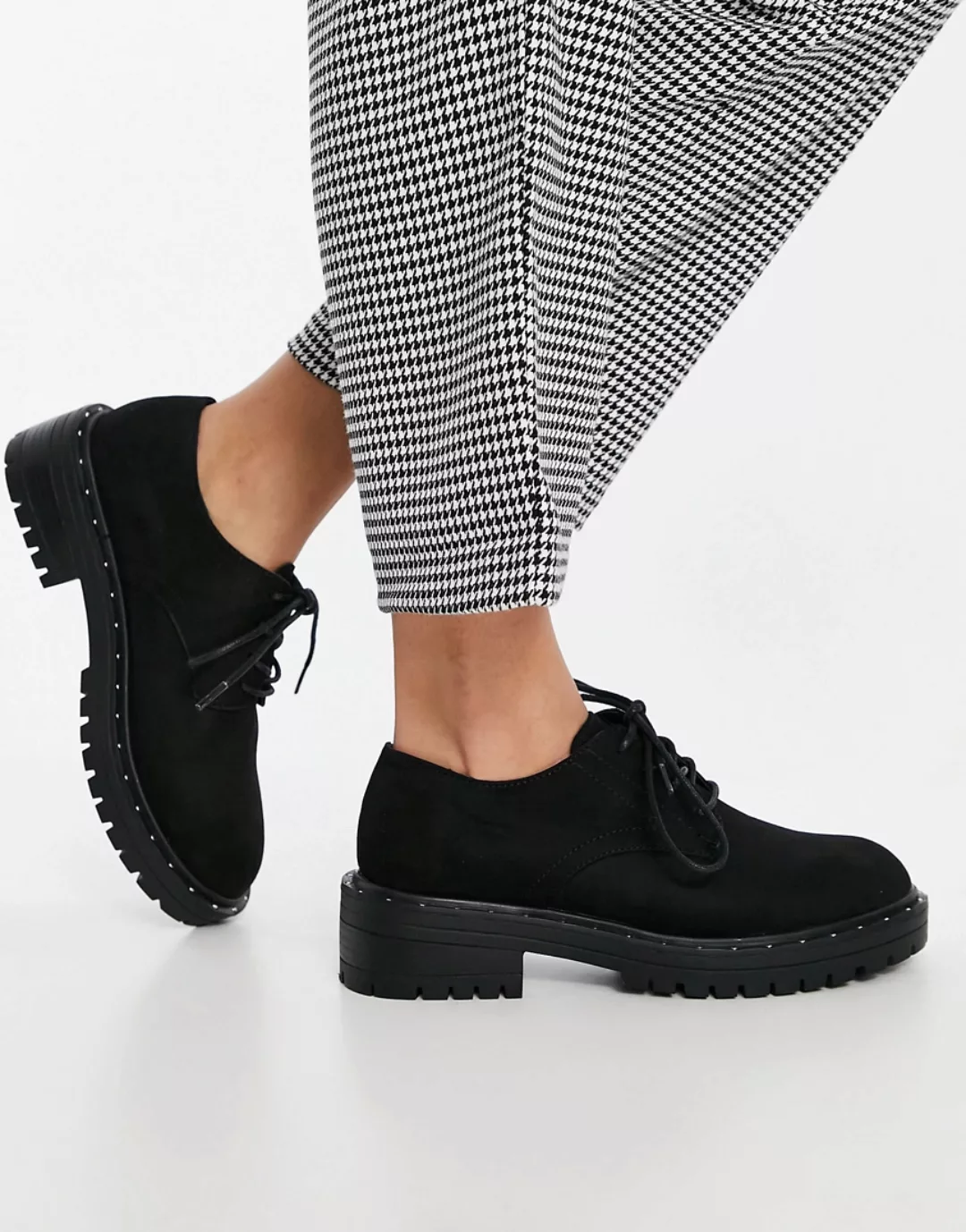 Schuh – Leona – Schnürschuh aus schwarzem Wildleder günstig online kaufen