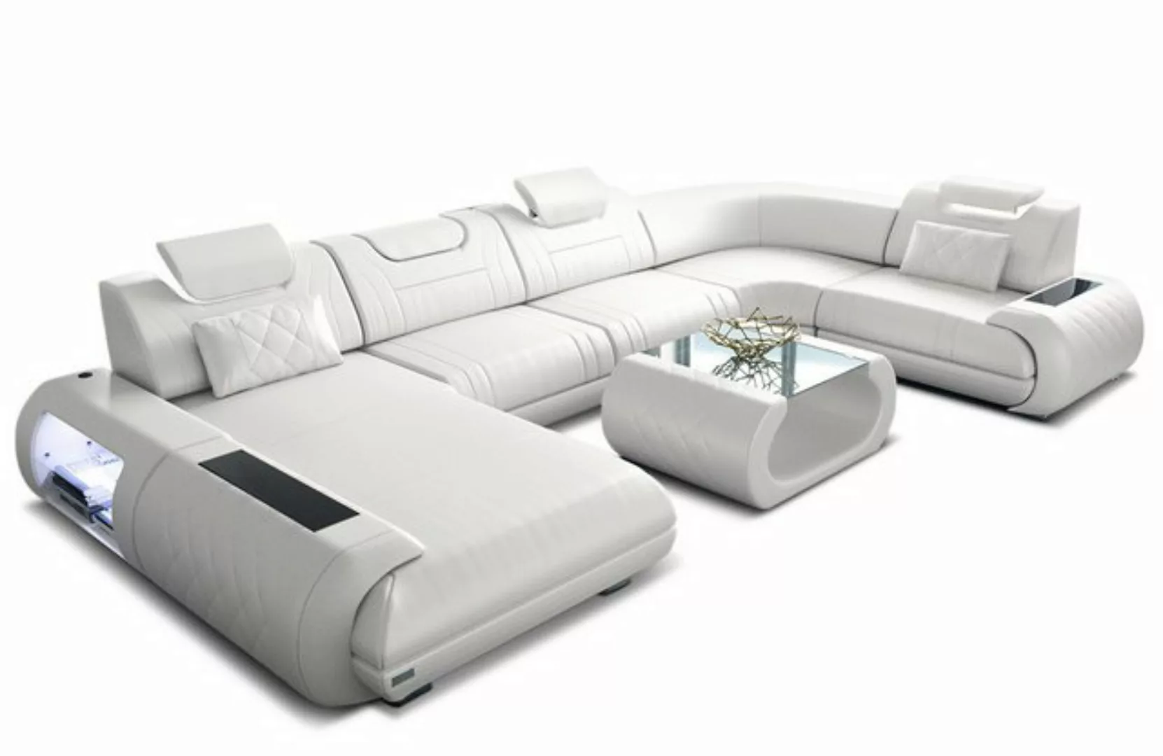 Sofa Dreams Wohnlandschaft Ledersofa Rimini U Form Ledercouch Leder Sofa, C günstig online kaufen