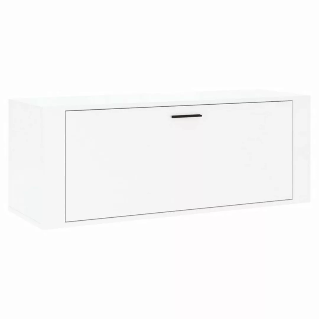 vidaXL Schuhschrank Wand-Schuhschrank Hochglanz-Weiß 100x35x38 cm Spanplatt günstig online kaufen