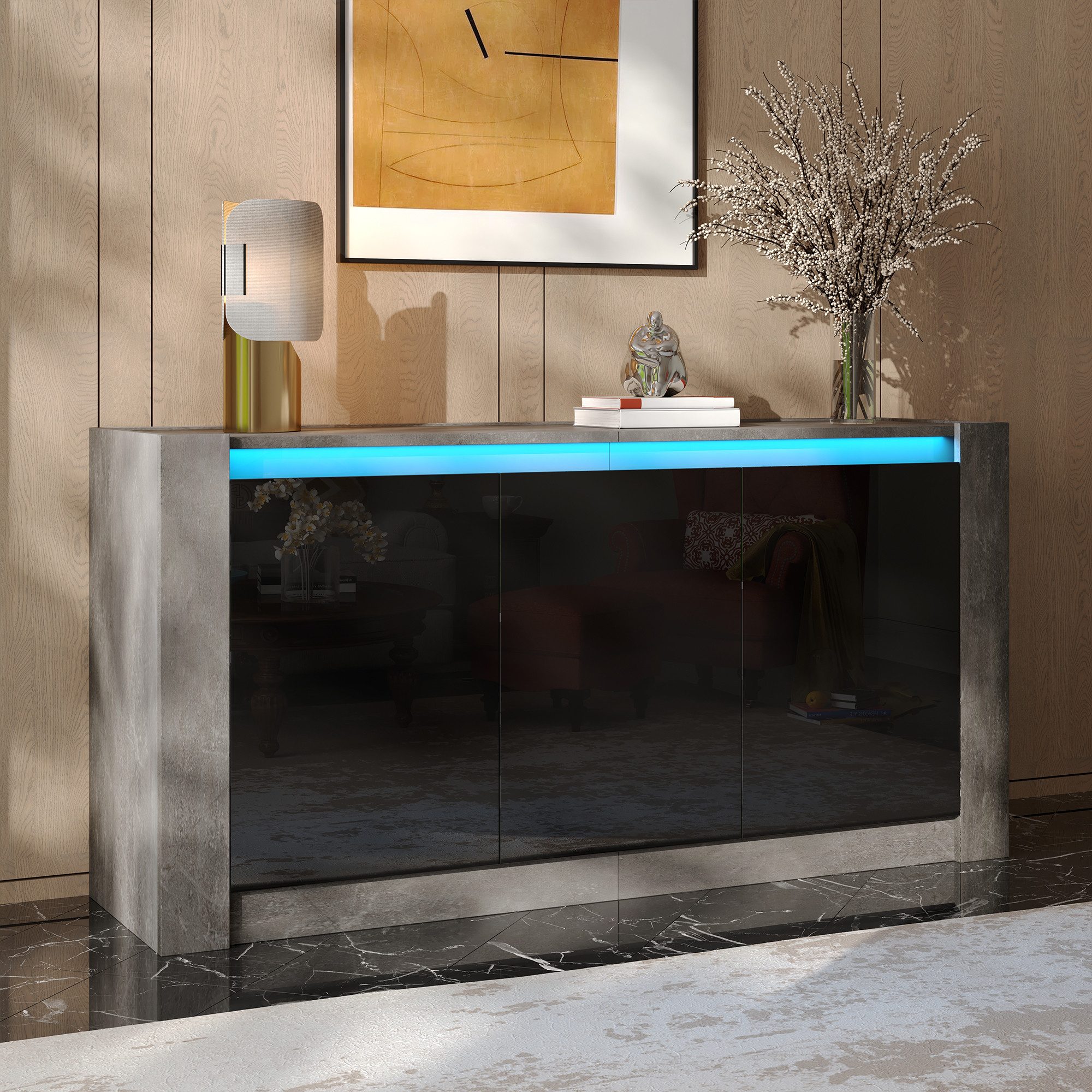 Flieks Sideboard mit LED-Beleuchtung und 3 günstig online kaufen