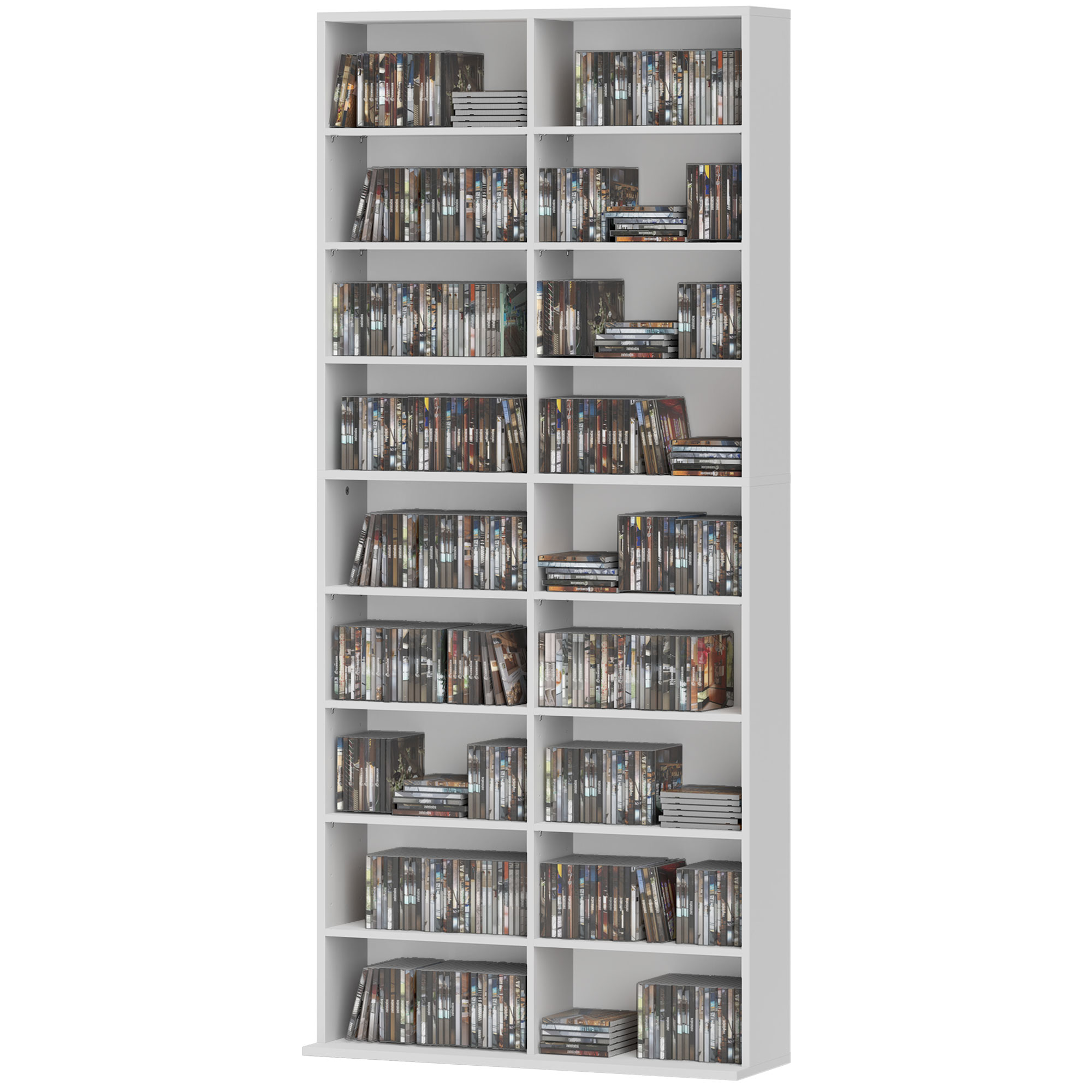 HOMCOM CD DVD Blueray Regal CD-Ständer für bis zu 640 CDs oder 360 DVDs ode günstig online kaufen