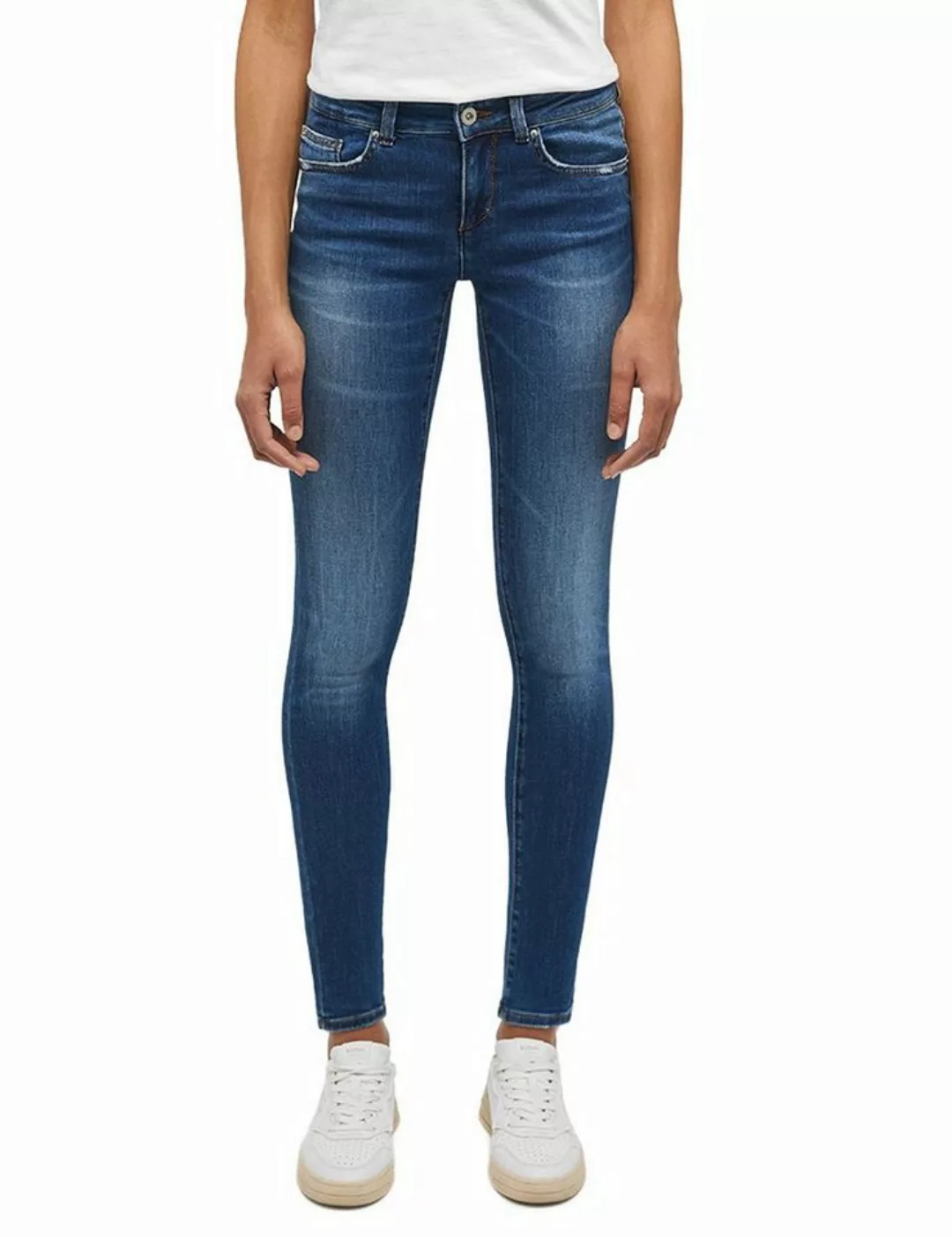 Mustang Damen Jeans QUINCY Skinny Fit - Blau - Mid Blue Denim günstig online kaufen