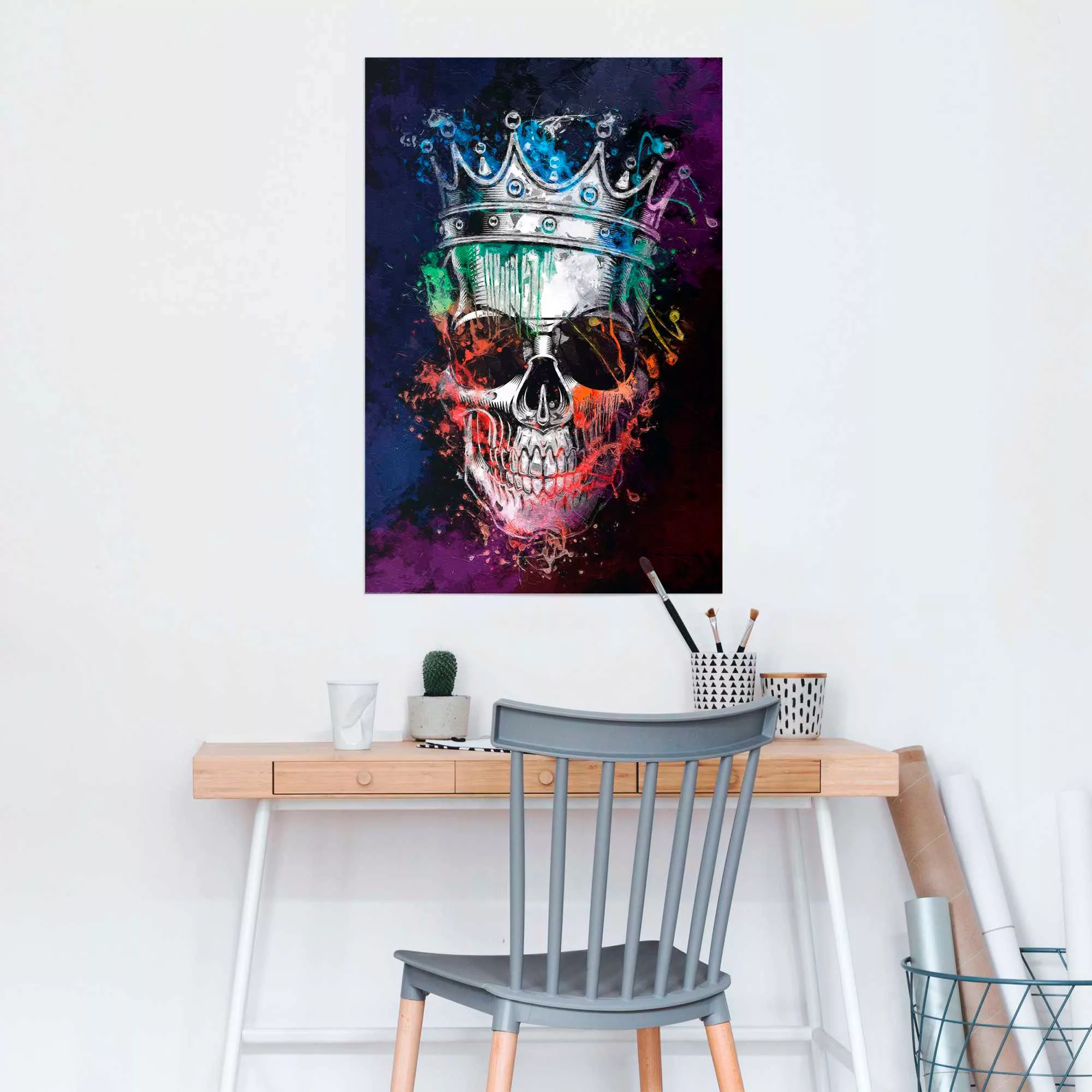 Reinders Poster "Graffity Totenkopf" günstig online kaufen