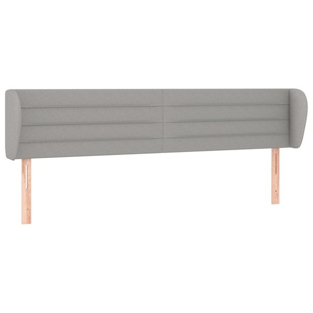 vidaXL Bett, Kopfteil mit Ohren Hellgrau 183x23x78/88 cm Stoff günstig online kaufen