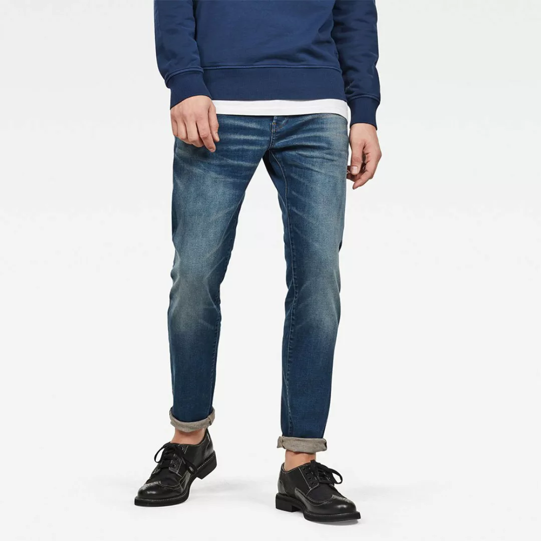 G-star 3301 Slim Jeans 35 Worker Blue Faded günstig online kaufen