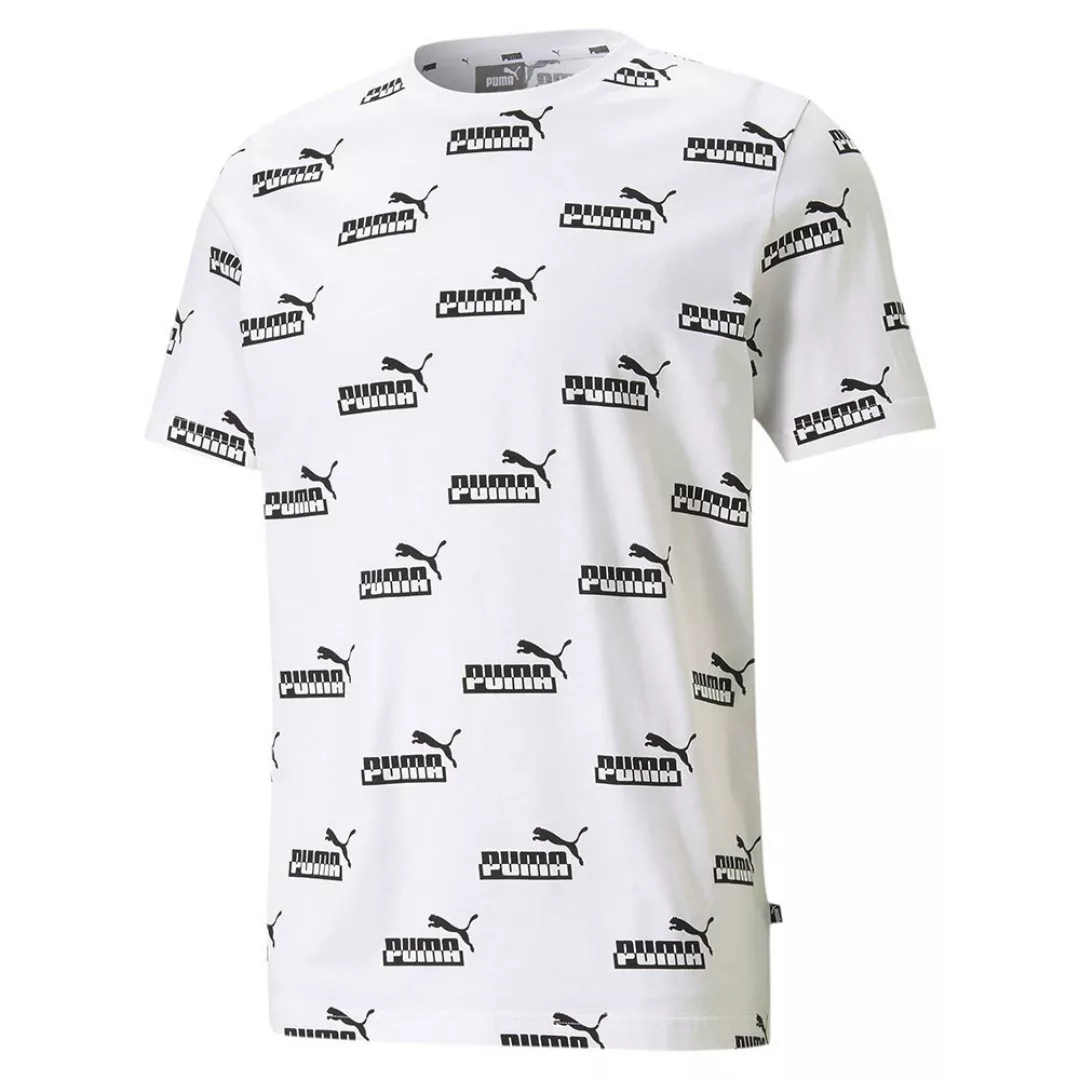 Puma Amplified Allover Print Kurzarm T-shirt S Puma White günstig online kaufen